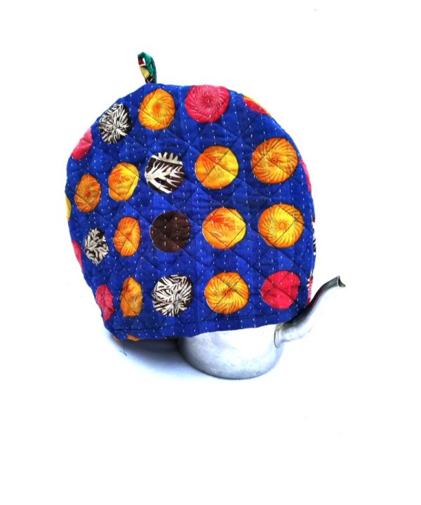 Alternative view of Polka Dot Kantha Kettle Cover