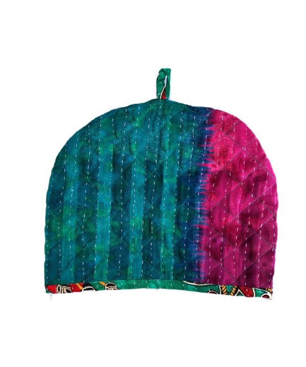 Embroidered Kantha Kettle Cover