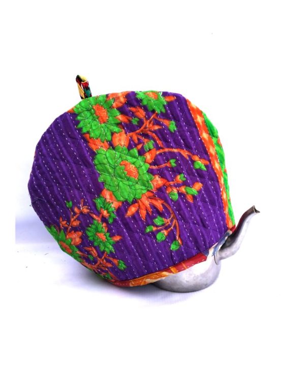 Alternative view of Vintage Floral Kantha Kettle Cover