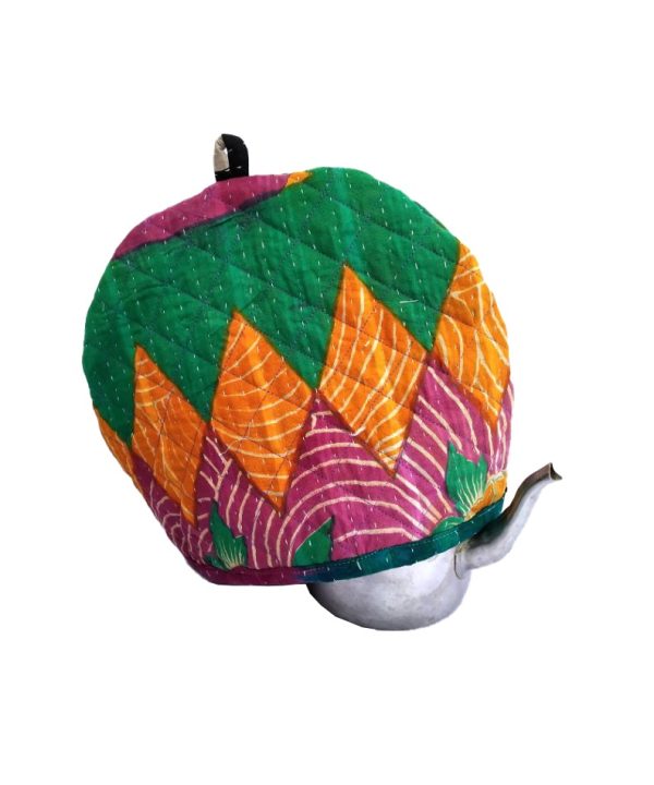 Alternative view of Vintage Floral Kantha Teapot Cover