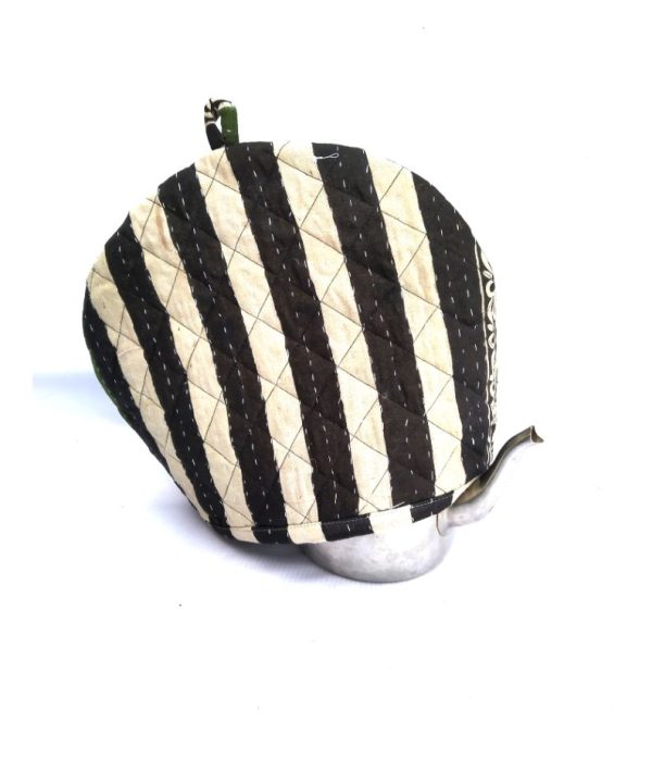 Alternative view of Zebra Pattern Kantha Tea Cozy