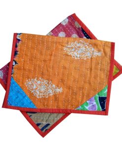 Alternative view of Reversible Kantha Table Placemat - Set of 2 -Assorted