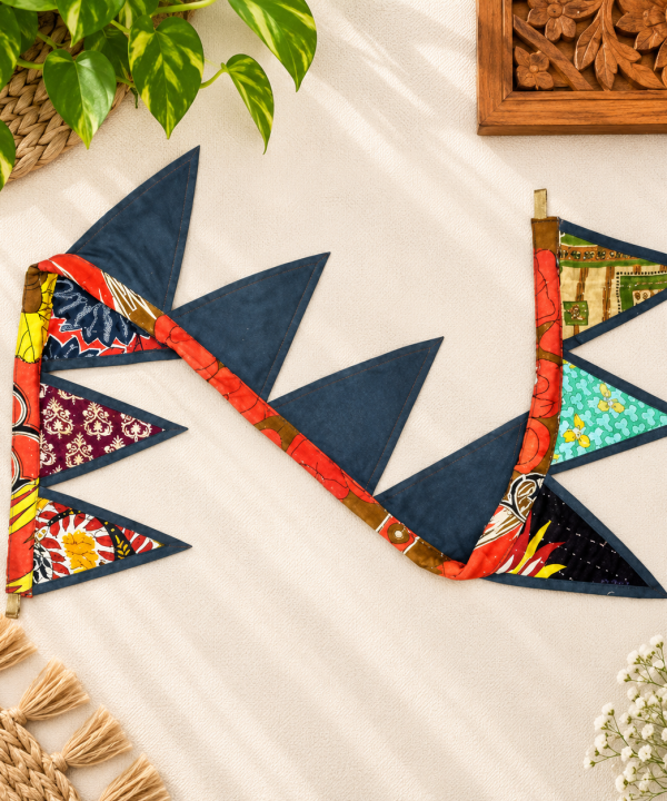 Alternative view of Sari Kantha Handstitched Bunting