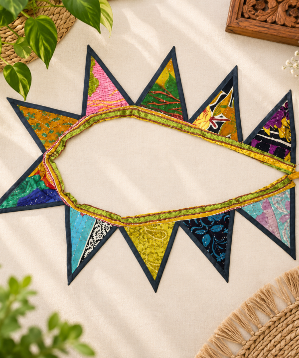 Kantha Embroidered Bunting - Set of 2