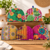 2 Pcs Vintage Kantha Tea Cozy Covers – Handmade Quilted Cotton Teapot Covers, Assorted Boho Kitchen Decor - Image 3