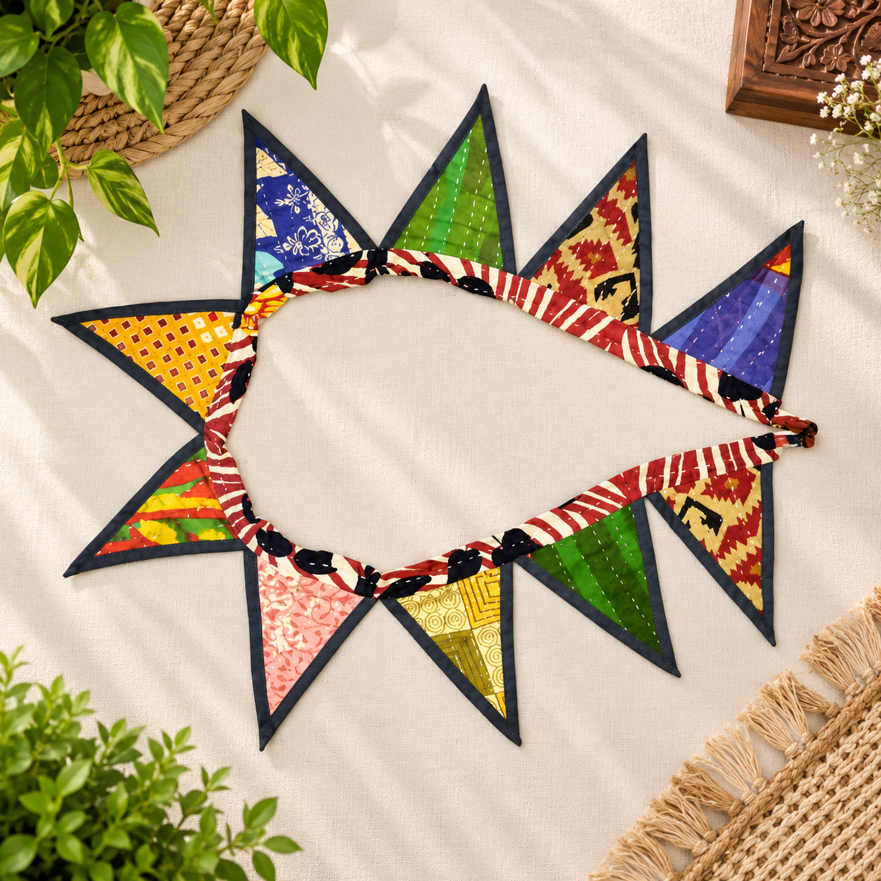 Artisan Made Kantha Bunting - Set of 2