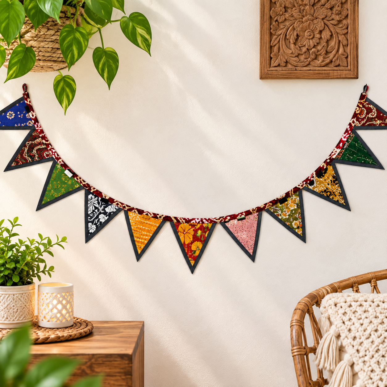 Artisan Made Kantha Bunting - Set of 2 - Image 4