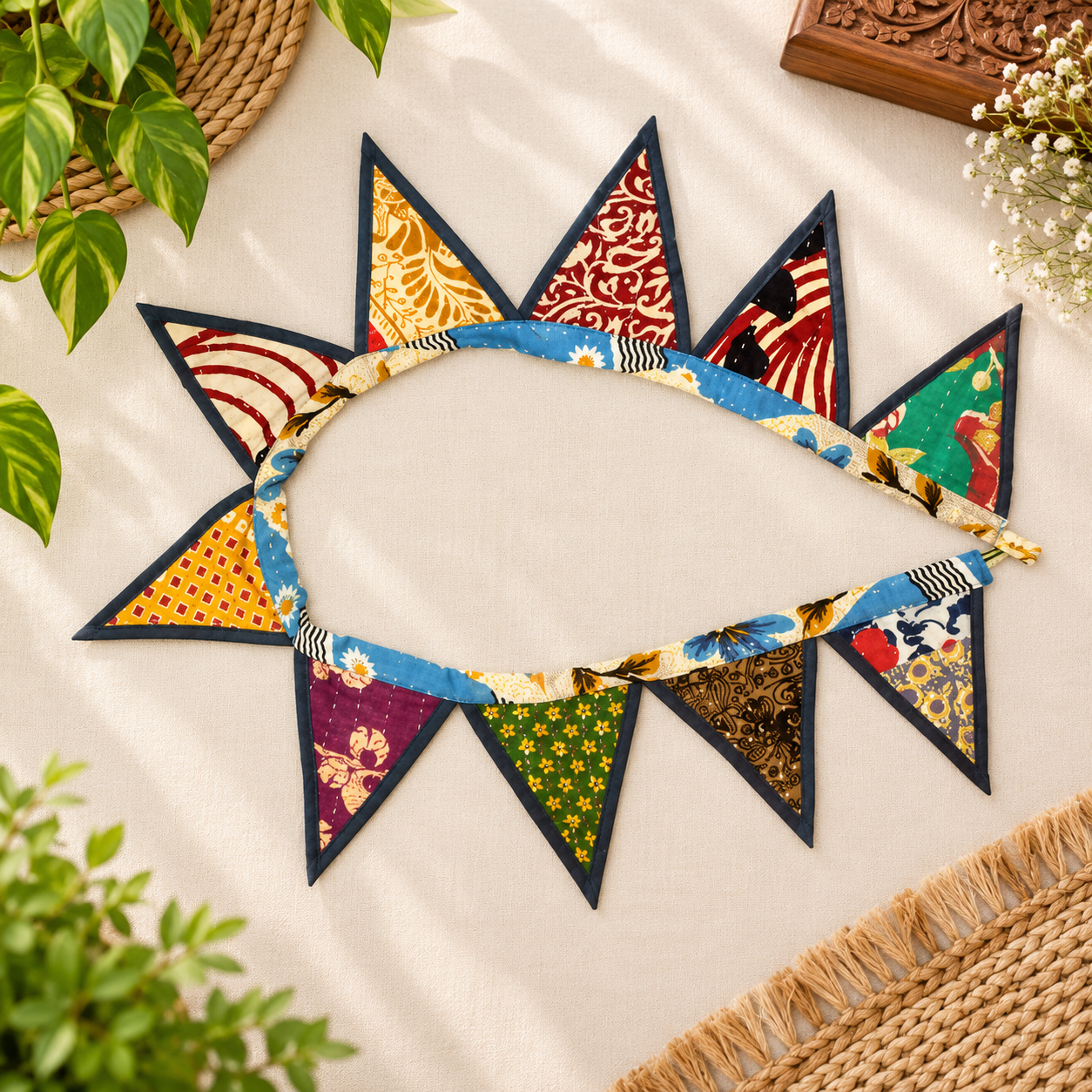 Kantha Window Valance - Set of 2