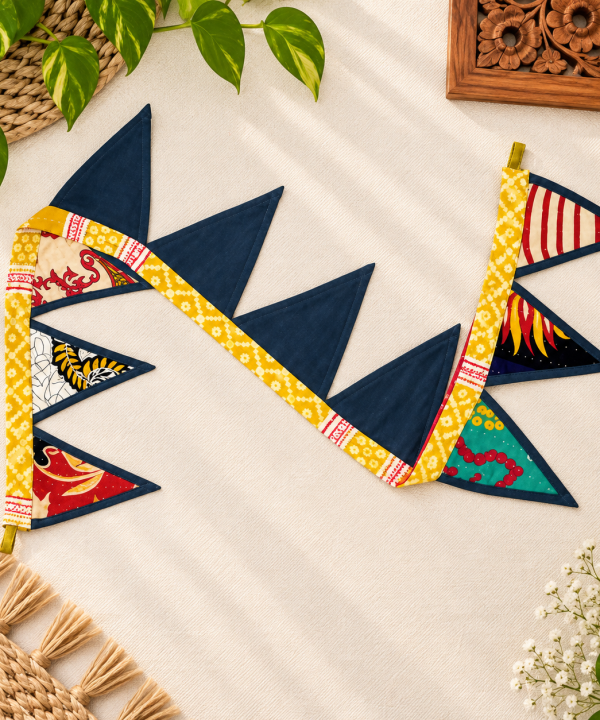 Alternative view of Floral Kantha Bunting Decor - Set of 2