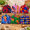 2 Pcs Vintage Kantha Tea Cozy Covers – Handmade Quilted Cotton Teapot Covers, Assorted Boho Kitchen Decor 14 x 11 Inches - Image 4