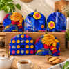 5 Pcs Vintage Kantha Tea Cozy Set – Handmade Quilted Cotton Tea Pot Covers, Colorful Indian Kitchen Decor - Image 4
