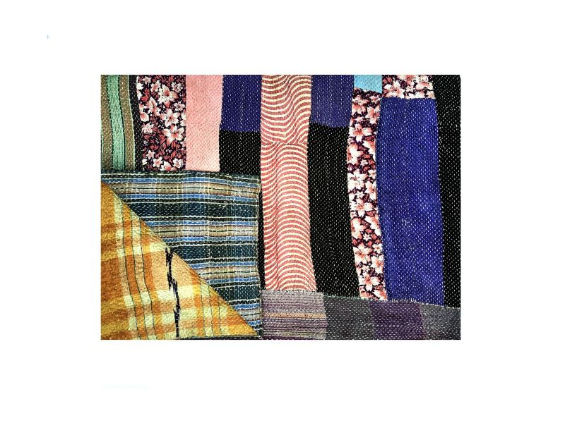 Designer Fine Stitched Kantha Throw