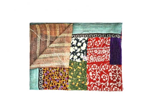 Heavy Fine Stitched Patchwork Kantha Quilt