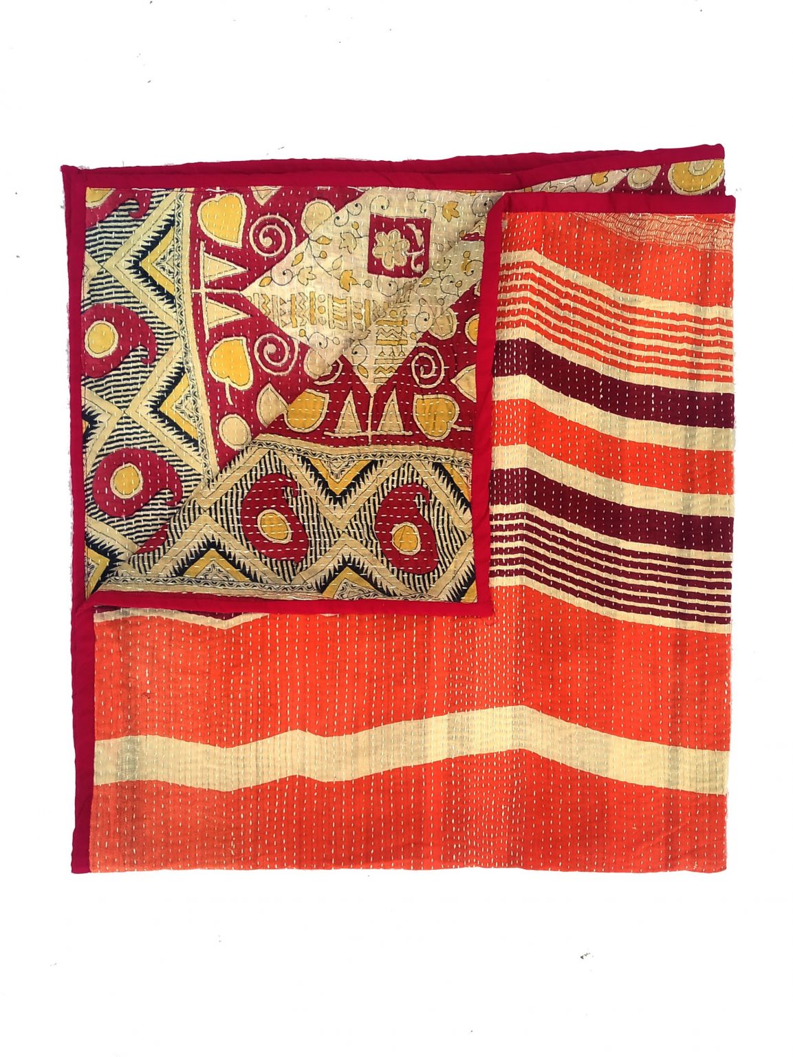 Reversible Kantha Baby Quilt Vintage Kantha Quilts, Throw Blankets