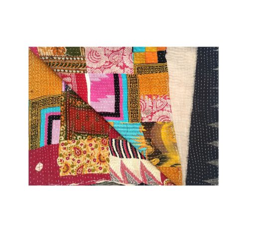 Patchwork Kantha Quilt Queen