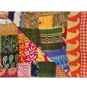 Paisley Queen Patchwork Kantha Quilt