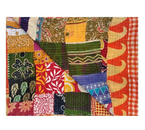 Paisley Queen Patchwork Kantha Quilt