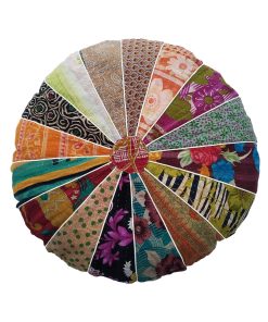 Alternative view of Indian Floral Kantha Floor Cushion Cover