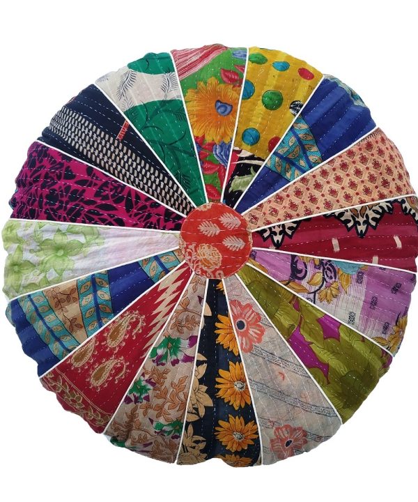 Alternative view of Handmade Kantha Floor Cushion Cover