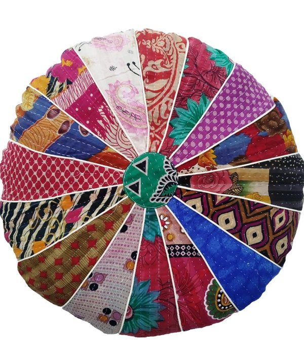 Alternative view of Kantha Quilt Patchwork Cushion Cover