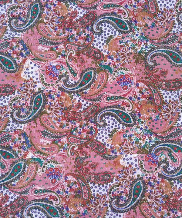 Alternative view of Floral Paisley Indian Cotton Kantha Quilt