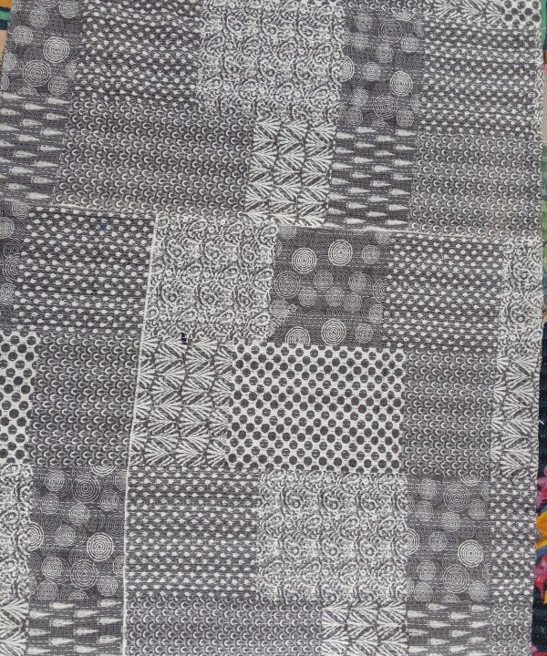 Alternative view of Black Indigo Patchwork Kantha Throw