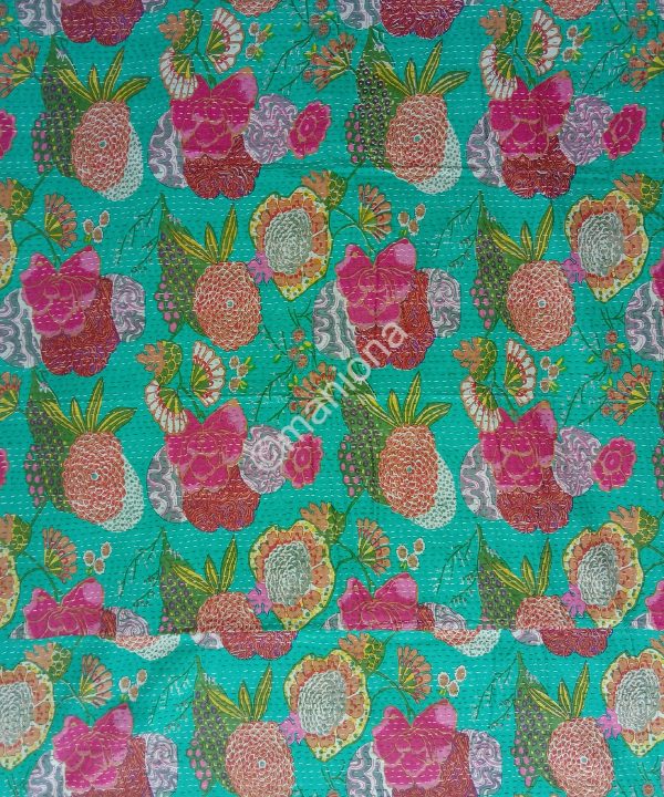 Alternative view of Indian Classic Cotton Kantha throw