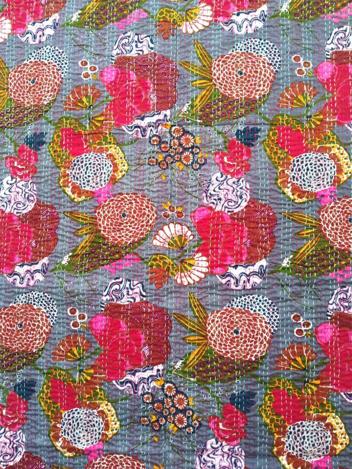 Vintage Kantha Quilts, Throw Blankets, Bedspreads & Wholesale Quilts