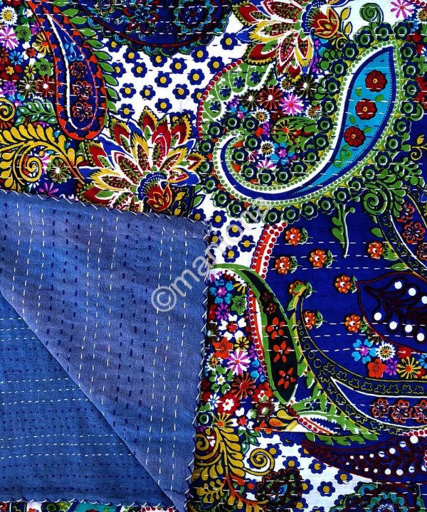 New Decorative Paisley Kantha Quilt