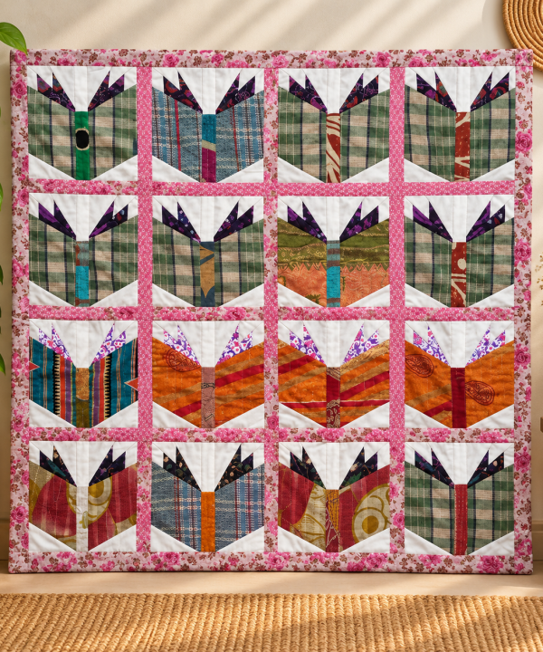 Vintage Baby Kantha Quilt Blanket