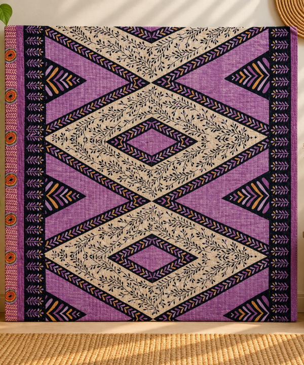 Alternative view of Close Stitched Baby Kantha Quilt