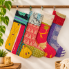 Bohemian Handmade Kantha Quilted Christmas Decorative stocking Set of 5 Pcs - Image 3