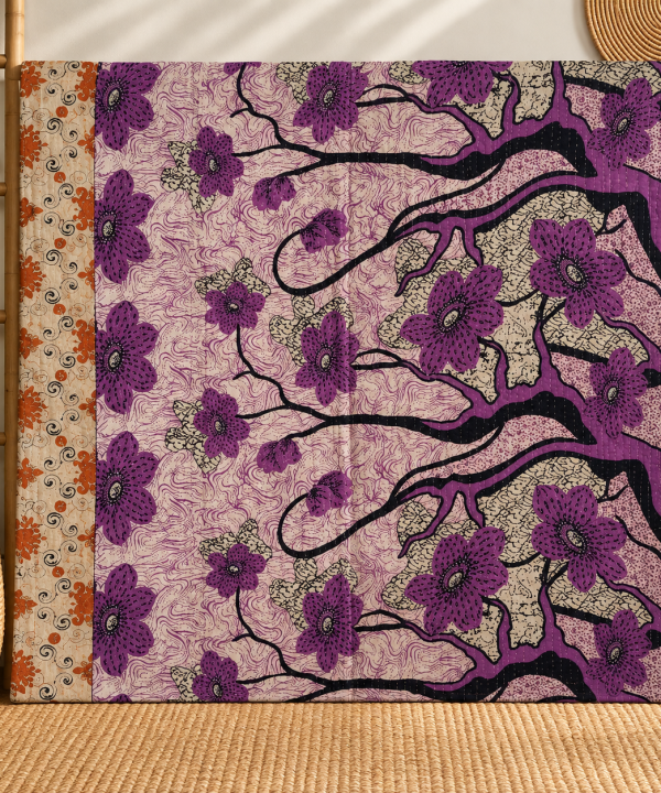 Alternative view of Books Inspired Kantha Baby Throw