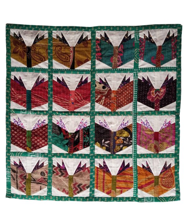 Books Inspired Vintage Kantha Baby Blanket