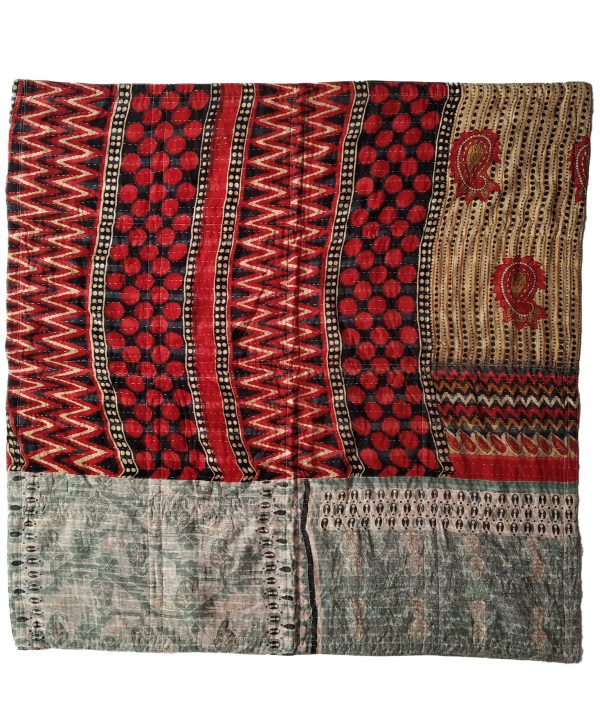 Alternative view of Books Inspired Vintage Kantha Baby Blanket