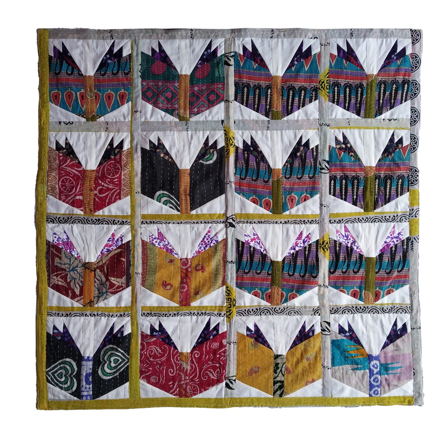 Vintage Kantha baby quilt Baby Kantha Quilt by Vintage Kantha Quilt