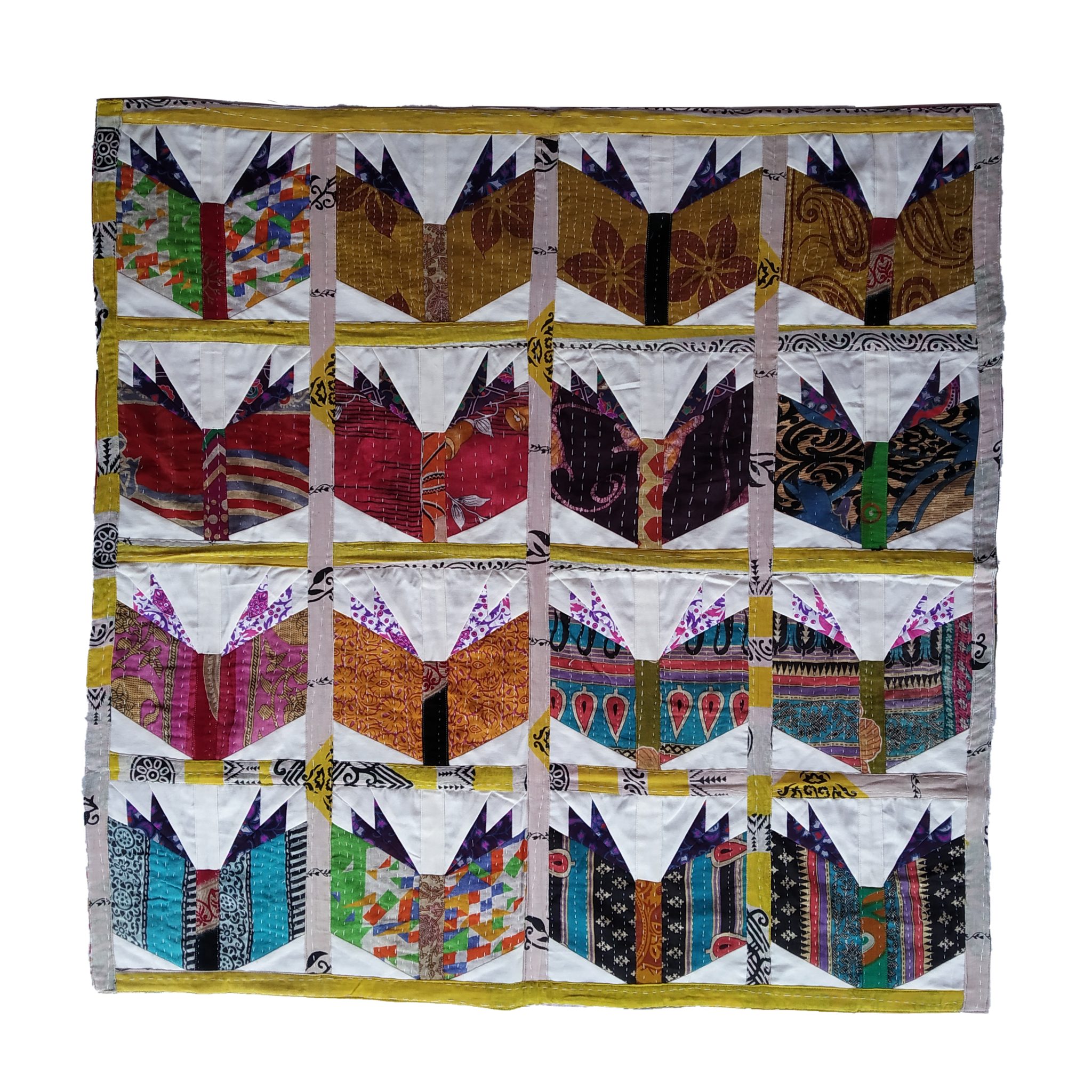 Vintage Kantha baby quilt Baby Kantha Quilt by Vintage Kantha Quilt