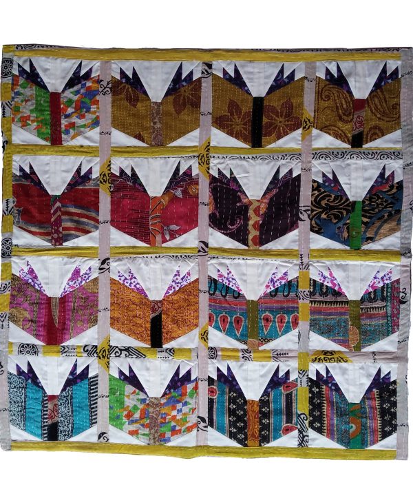 Handmade Books Pattern Kantha throw
