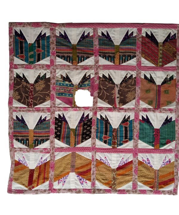 Book Shelves Kantha Baby Blanket