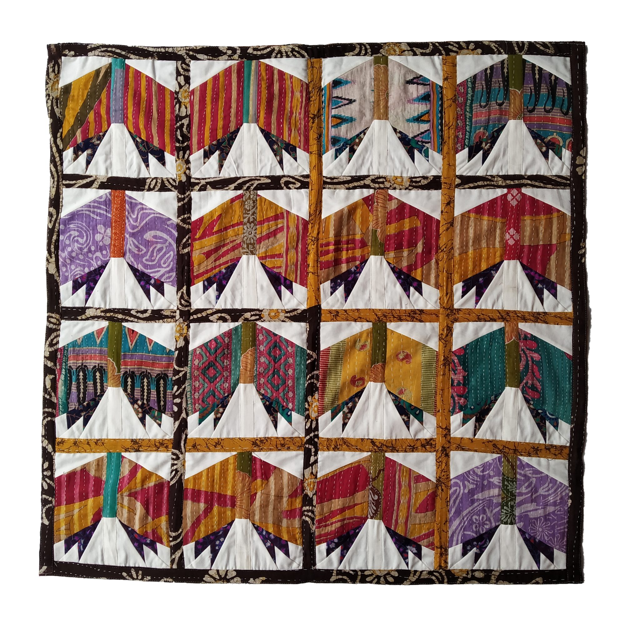 Handmade Indian Kantha Baby Quilt Vintage Kantha Quilts, Throw