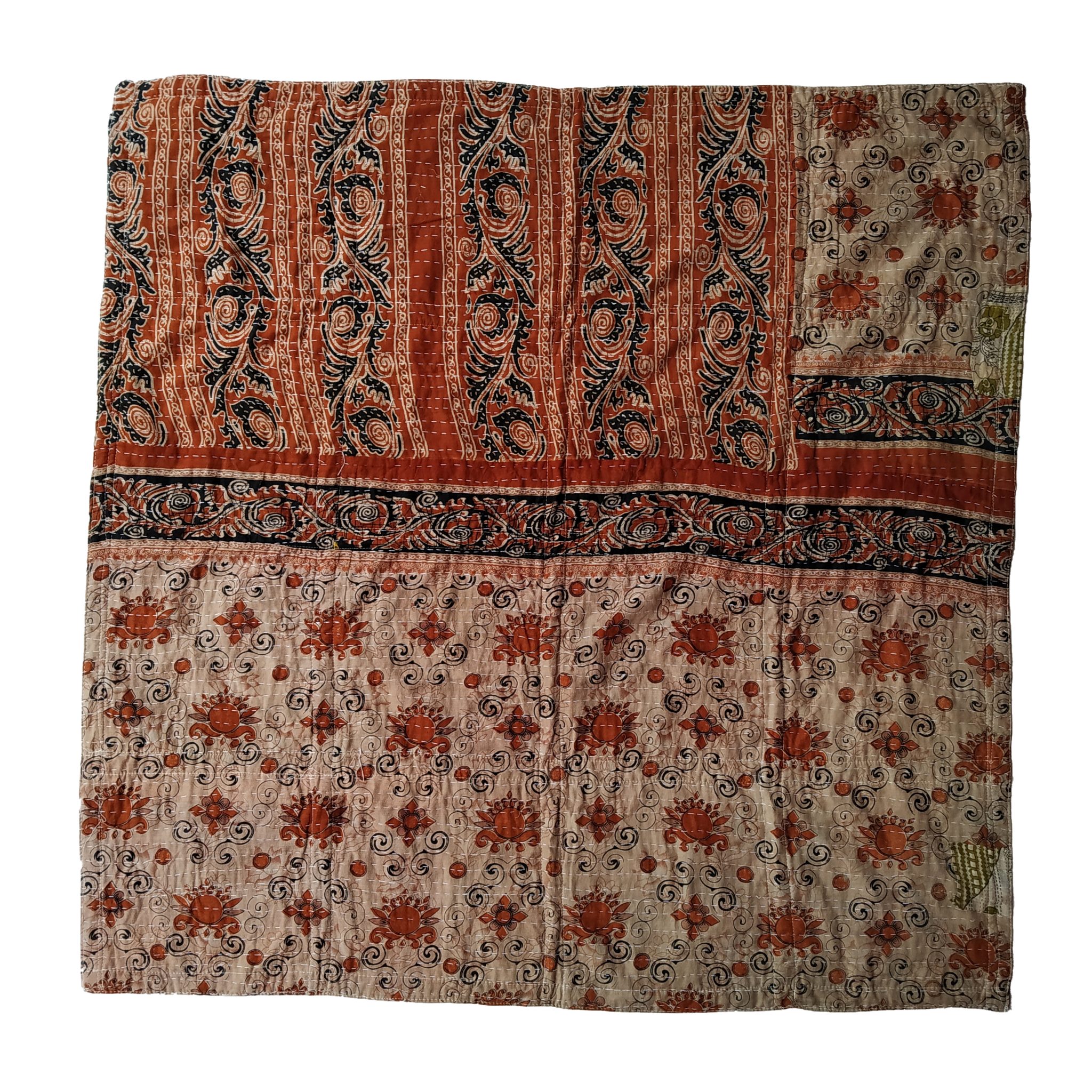 Handmade Indian Kantha Baby Quilt Vintage Kantha Quilts, Throw