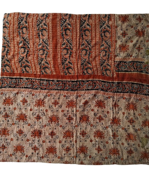 Alternative view of Handmade Indian Kantha Baby Quilt
