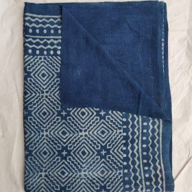 Exclusive Vintage Kantha Indigo Bohemian Quilt