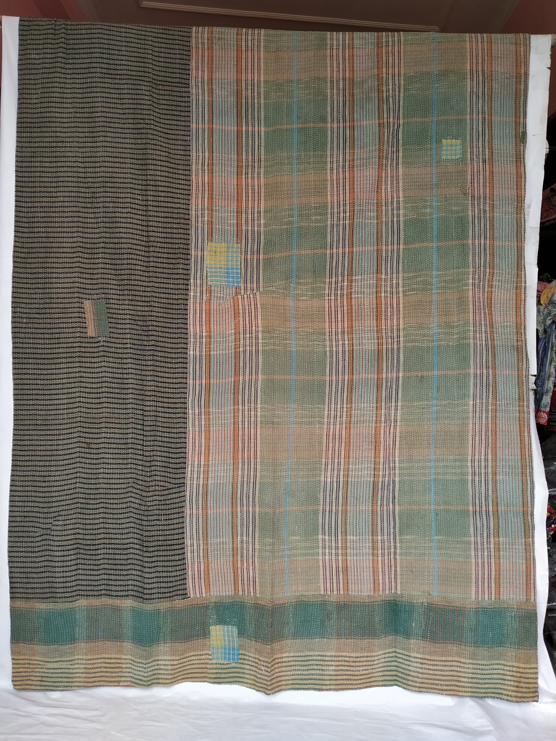 Kantha Queen Handmade Blanket - Vintage Kantha Quilts, Throw Blankets ...