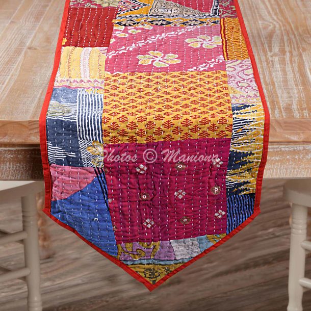 Indian Decorative Kantha Table Runner KitchenTable Runner