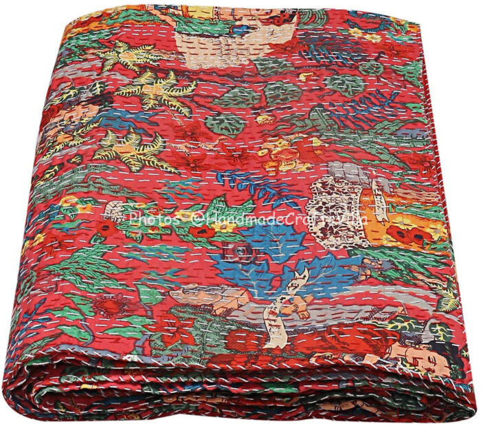 Vintage Kantha Quilts, Throw Blankets, Bedspreads & Wholesale Quilts