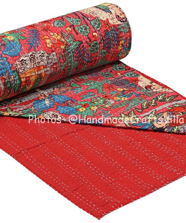 Red Frida Kahlo Quilt