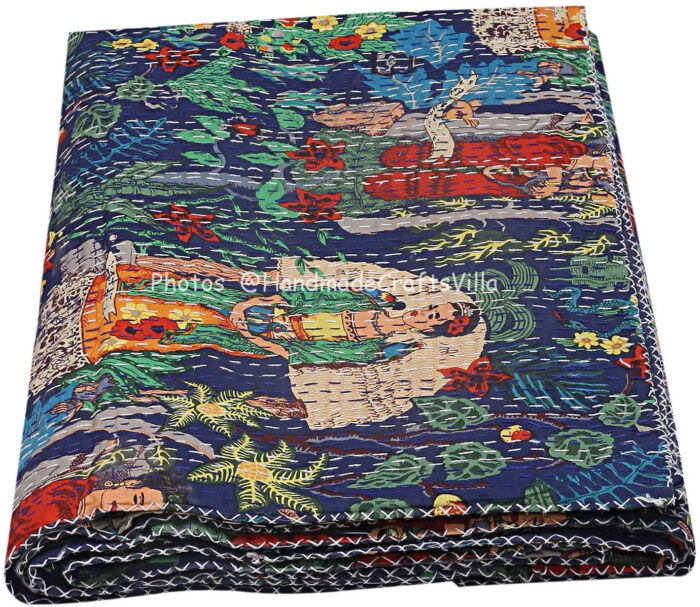 Vintage Kantha Quilts, Throw Blankets, Bedspreads & Wholesale Quilts