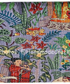 Alternative view of Kantha Frida Kahlo Cotton Blanket