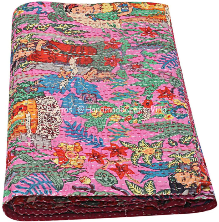 Vintage Kantha Quilts, Throw Blankets, Bedspreads & Wholesale Quilts